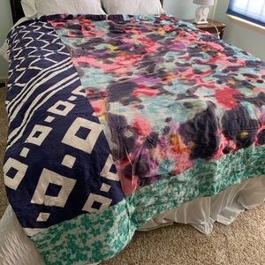 Anthropologie ipomoea twin size quilt